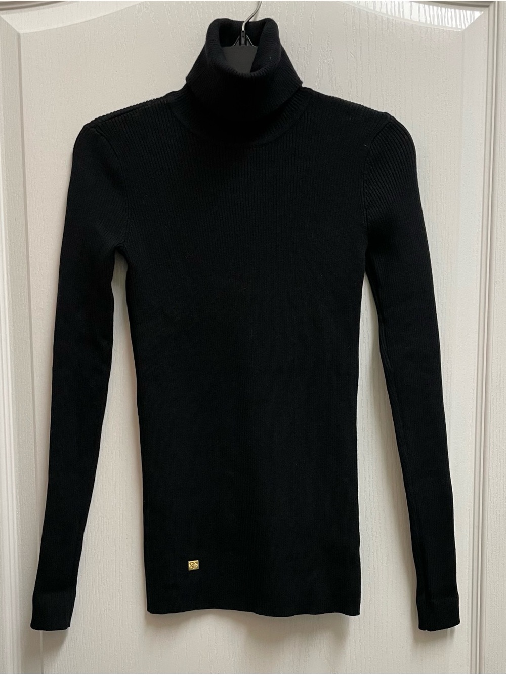 Ralph Lauren Black Ribbed Turtleneck Sweater